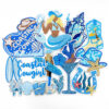 Wholesale Blue Seashell Embroidered Patch Iron-On Clothing Decorative Accessory Gift Resale