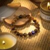 oly-11c9b3b7b37d34a424dec45d5112b91d Wholesale Frosted Tiger Eye Stone Evil Eye Beaded Bracelet Men's Fashion Accessory