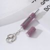 Wholesale Chic Light Purple Metal Rhinestone Perfume Atomizer Keychain for Women Gift Boutique Resale