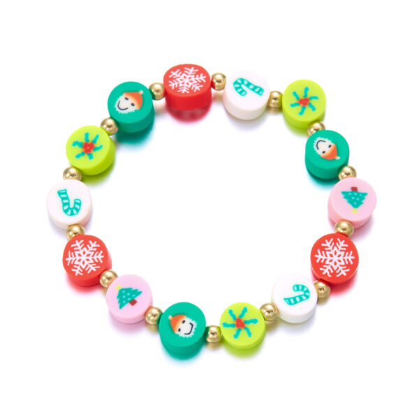 oly-11e0a115f61f6e604dd8b4d90cfd5794 Wholesale Christmas Polymer Clay Bracelet Handmade Colorful Beaded Jewelry for Women Travel Commemoration Gift Fashion Accessory