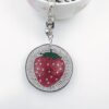 Wholesale Rhinestone Strawberry Keychain Bag Charm Fashion Accessory For Party Gifts