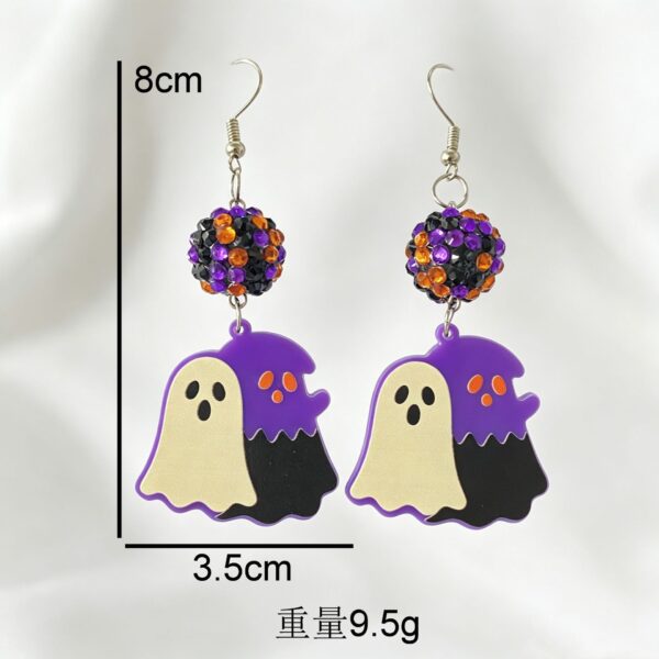 oly-11f0919be3304acd7ff6777199480a5e Wholesale Halloween Acrylic Earrings Bat Ghost Pumpkin Cartoon Jewelry Accessory Gift