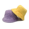Wholesale Light Yellow Faux Rabbit Fur Bucket Hat Winter Outdoor Fashion Accessory Gift