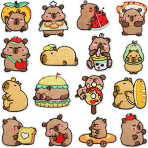 oly-1234562dd8128b127e8abf240519d481 Wholesale Cute Capybara Embroidered Patch Iron-On Decorative Applique for Clothing and Bags