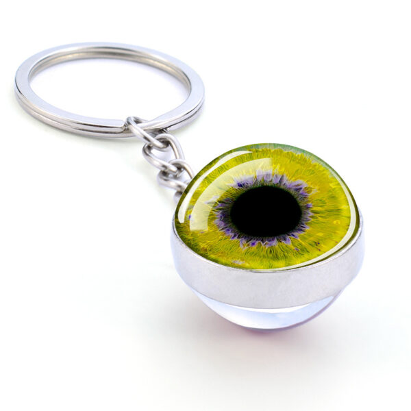 Wholesale Funny Eye Pupil Glass Ball Keychain Luminous Glow-in-the-Dark Decorative Key Ring, Ideal for Gifts, Bag Charm or Party Favors
