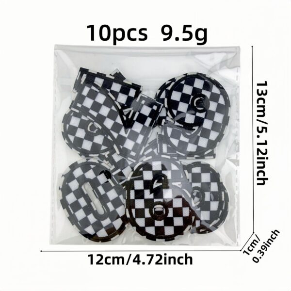 oly-12516f12dbc8018b1bb4cadc5fc65b4b Wholesale 36pcs Checkerboard Number Letter Iron-on Patches for DIY Clothing Bag Decorative Accent