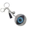 Wholesale Evil Eye Rhinestone Keychain Alloy Tassel Bag Charm for Women