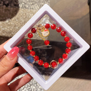 Cat Big Red Ice Crack Bracelet Boxed