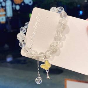 White butterfly ice transparent bracelet (bag)
