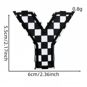Checkerboard letter patch Y