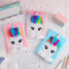 Wholesale Cute Plush Unicorn Journal A5 Pink Notebook for Kids Gift Resale Accessory