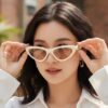 oly-12a5ce93f8a9f15f501e7305ab4f93a5 Wholesale Retro Cat Eye Sunglasses UV400 Gray Lens Black Frame Fashion Accessory