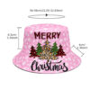 Wholesale Party Christmas Tree Printed Bucket Hat for Women Fashion Accessory