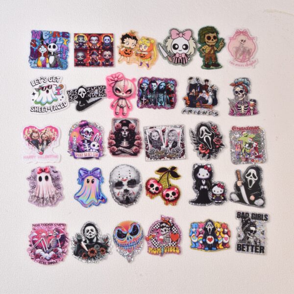 oly-12b7466958a39fa4206f251ff9218d33 Wholesale Random Different Styles 20pcs 30pcs Halloween Acrylic Flat Backs