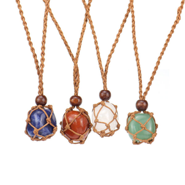 oly-12c3218f9bf813e3bd42b35cf3950ef5 Wholesale Amethyst Crystal Handmade Pendant Necklace Adjustable Fashion Accessory