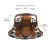 Wholesale Chic Tiger Print Reversible Fisherman Hat Summer Sunscreen Fashion Accessory for Resale