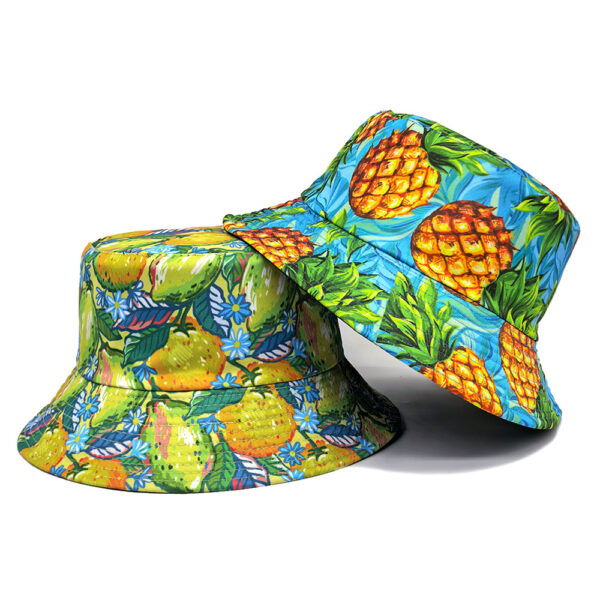 Wholesale Pineapple Print Reversible Bucket Hat Stylish Sun Protection Accessory for Summer Beach