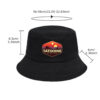 Wholesale Trendy Sunrise Print Fisherman Hat Unisex Sun Protection Outdoor Dome Hat Short Brim Black Resale Accessory