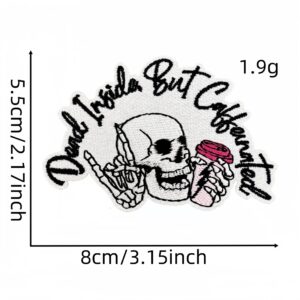 Black skull cloth patch 11#