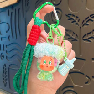 Oil-filled milk bean afro star person - green