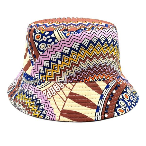 oly-132849ac368f312ad89877dde882bab6 Wholesale Double Sided Bucket Hat Ethnic Style Sun Protection Hat for Women Couples Fashion Accessory