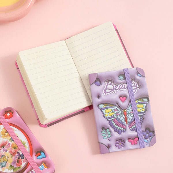 oly-1331dbcd16e9b8ebb665fbbe968dbf0f Wholesale Creative Trendy Notebook for Kids Cartoon Butterfly Pattern 80 Sheets Paper Pocket Diary for Girls