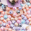 oly-133bbfa1a9c70d2dbc32b148438d5e82 Wholesale Flower Snowflake Print Acrylic Beads 16mm DIY Phone Charm Accessory