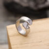Wholesale Vintage Letter A Alloy Open Ring, Simple Alphabet Print, Jewelry Accessory for Boutique Resale