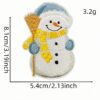 Wholesale Trendy Cartoon Snowman Embroidery Patch Heat Melt Back Adhesive for Clothing Bags Boutique Resale