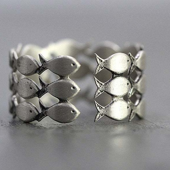 oly-134cc9c250455462eaedfa31f7d32d4a Wholesale Goldfish Open Ring Fashion Jewelry Accessory Gift