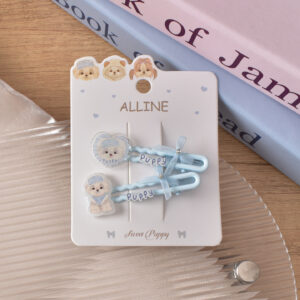 14# Blue Wavy Bow - 2pcs