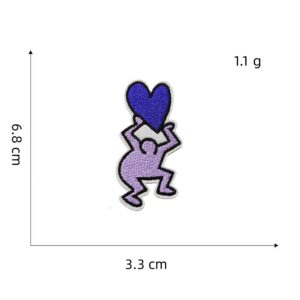 Purple series cloth stickers 8#