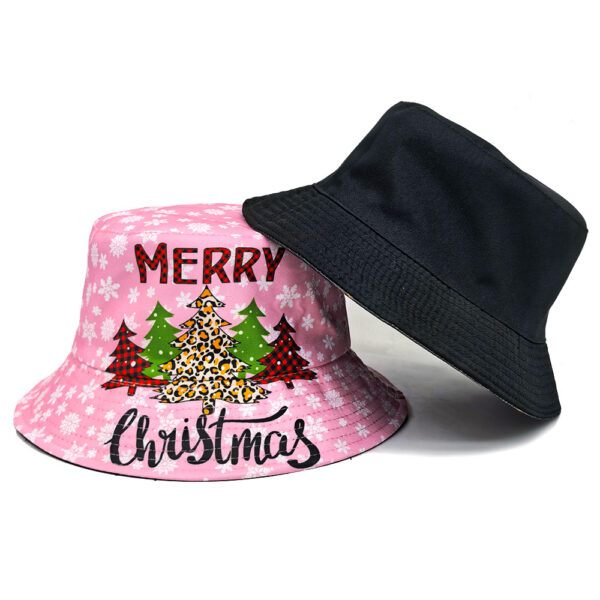 Wholesale Party Christmas Tree Printed Bucket Hat for Women Fashion Accessory