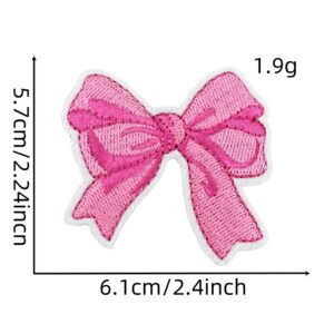 Pink bow cloth stickers 2#