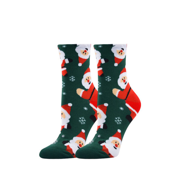 oly-136945019891ca8ee9c9139928e649b1 Wholesale Christmas Reindeer Cartoon Mid Calf Socks Holiday Winter Fashion Socks for Women