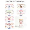 Wholesale 5pcs Vintage Cowboy Cartoon Star 16oz Cup UV DTF Wraps OLY Exclusive
