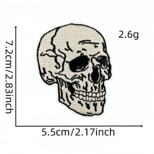 Black skull cloth patch 16#