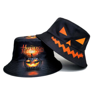 Wholesale Halloween Pumpkin Monster Bucket Hat Trendy Fashion Accessory with Sun Protection for Gift and Boutique Resale