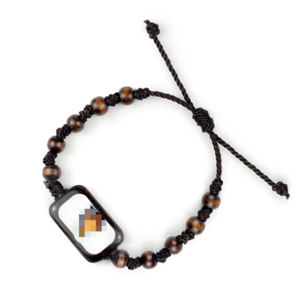 oly-138f9176d67cd5b5fae54fb86857ca35 Wholesale Wood Dripping Oil Geometric Bracelet Colorful Decal Adjustable Knot Unisex Jewelry Accessory