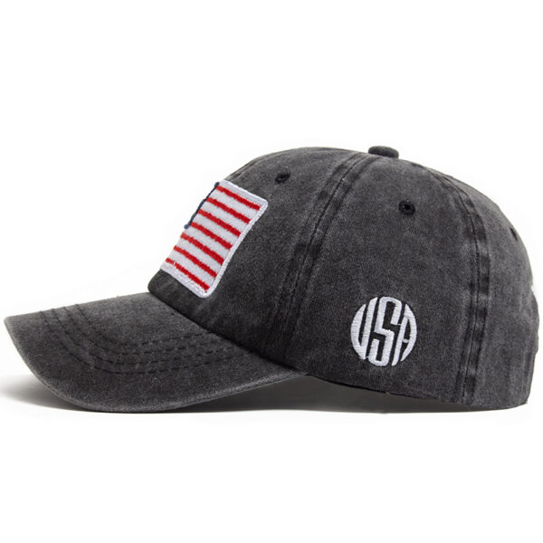 Wholesale USA Flag Embroidered Washed Cotton Retro Baseball Cap Trendy Sun Protection Fashion Accessory Gift