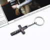 Wholesale Stylish Cross Pendant Keychain Graphite Zinc Alloy Car Key Fashion Accessory OLY Exclusive