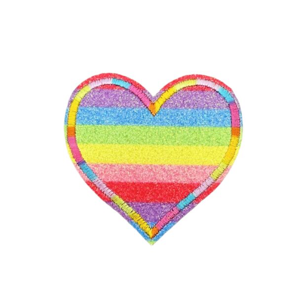 Wholesale Decorative Love Rainbow Cartoon Embroidered Patch Iron-on Applique for DIY Clothing Accessories