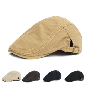 Wholesale Stylish Beret Cap for Men Women   Casual British Thin Style, Black Breathable Spring Hat
