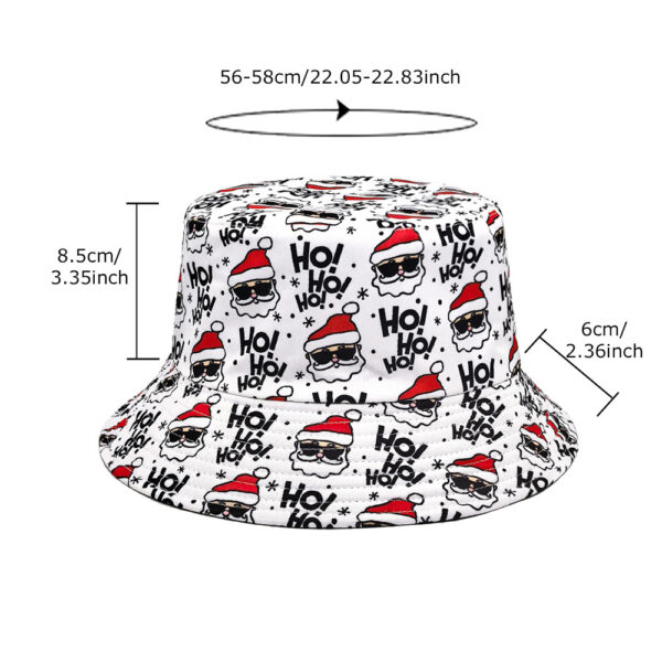 oly-13e1e607acd801412f6e52c945a82a43 Wholesale Stylish Christmas White Fisherman Hat Sunscreen Double Sided Fashion Accessory