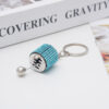 Wholesale Metal Car Shift Knob Keychain Chic White Accessory for Auto Enthusiasts Gift