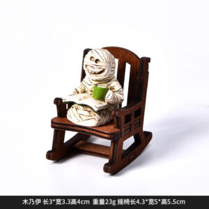 Dy2265a mummy + rocking chair halloween ornament
