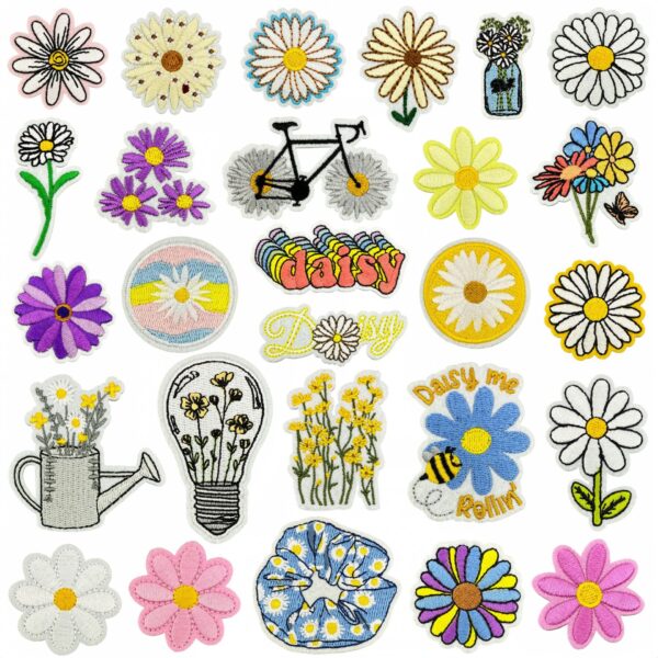 Wholesale Colorful Cartoon Embroidered Iron-On Patches for Clothing Accessories Boutique Resale
