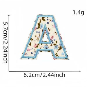 A letter floral cloth sticker 6#