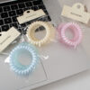oly-1402e695704f9467969ce6578d347125 Wholesale 2 Pack Jelly Telephone Line Hair Ties Matte Finish Summer Everyday Hair Accessory