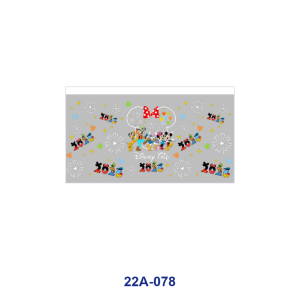 oly-140a7fb4c71e4e7eb5f58261700db3f6 Wholesale 5pcs Cartoon Mouse Characters Fantasy Castle Bow Fireworks Vacation Mixed Print 16oz Cup UV DTF Wraps OLY Exclusive